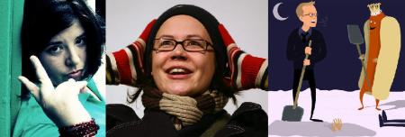 Carolyn Castiglia, Leslie Goshko, and Chris Gethard